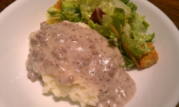 Comfort Food!--Mashed Potatoes and Hamburger Gravy