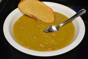 Plain Ol' Spli Pea Soup, With Rustic Toast