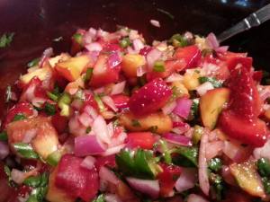 Strawberry Peach Salsa
